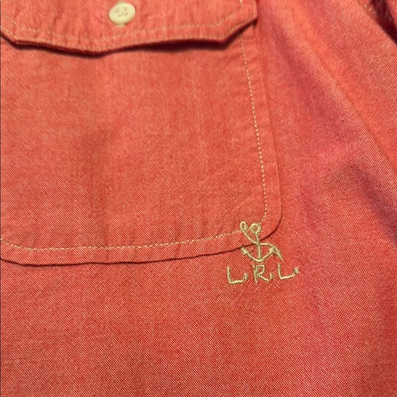 Lauren Ralph Lauren Red Casual Button Down Shirt - Picture 4 of 7